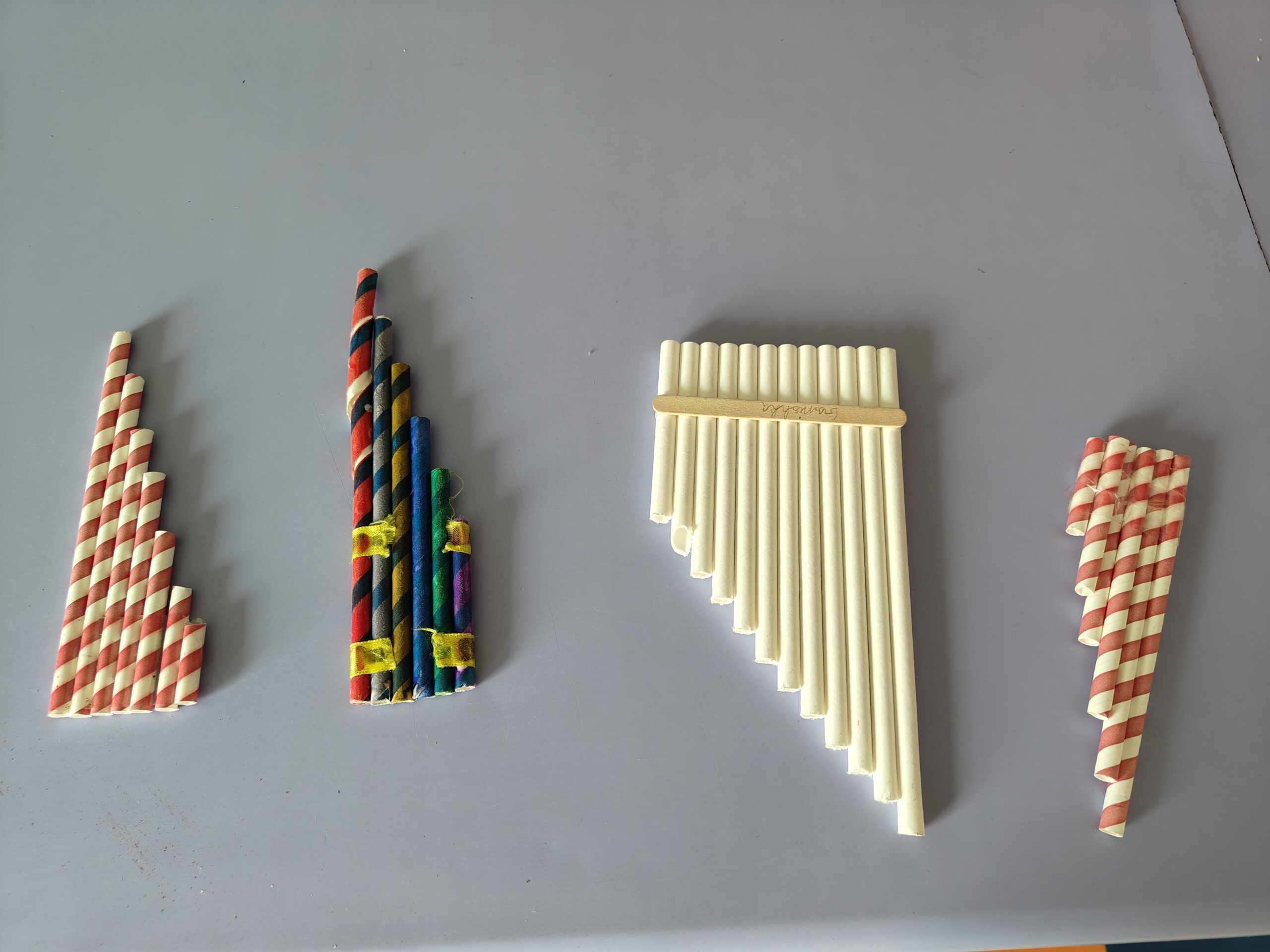 Children making their own instruments