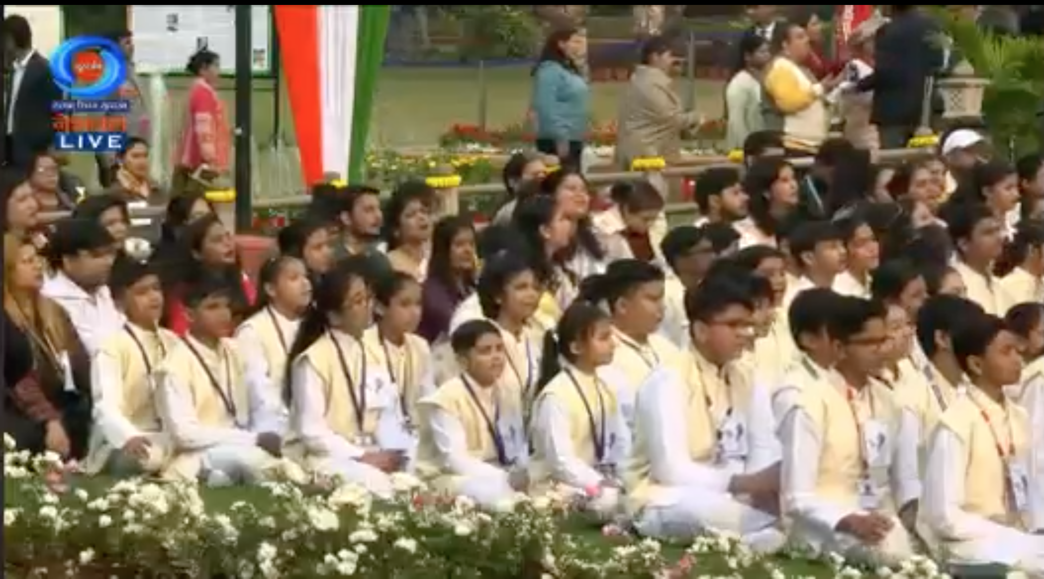 Infinity School students performing for the Prime Minister