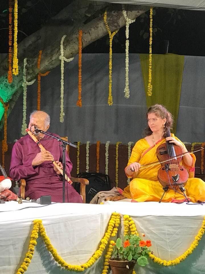 Saskia with Guru Pandit Hariprasad Chaurasia