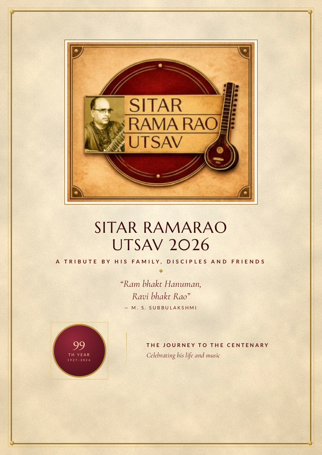 Sitar Ramarao Utsav brochure